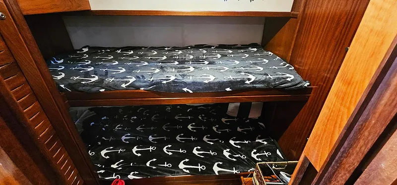 Slide: The Image of Bunk beds in Menorquin 120 boat, year 2003. - 29