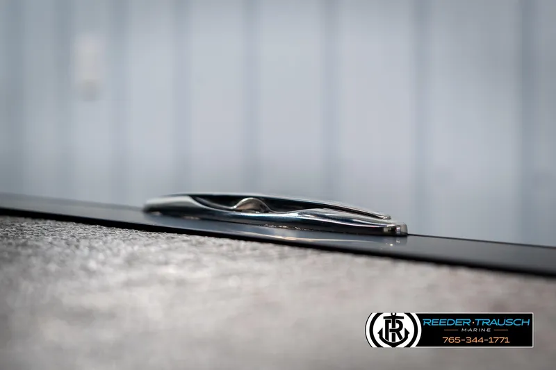 Slide: The Image of 2025 Tahoe LTZ EL boat cleat with Reeder-Trausch Marine logo and contact information. - 48
