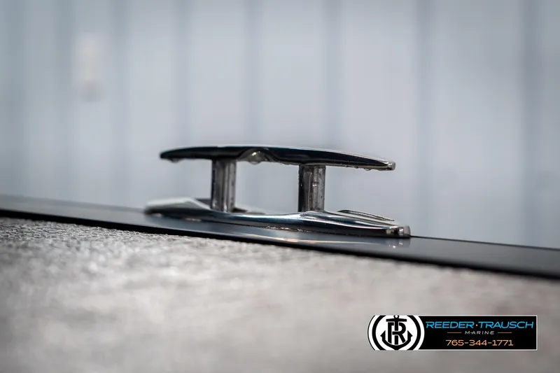 Slide: The Image of 2025 Tahoe LTZ EL boat cleat with Reeder-Trausch Marine logo and contact information. - 49