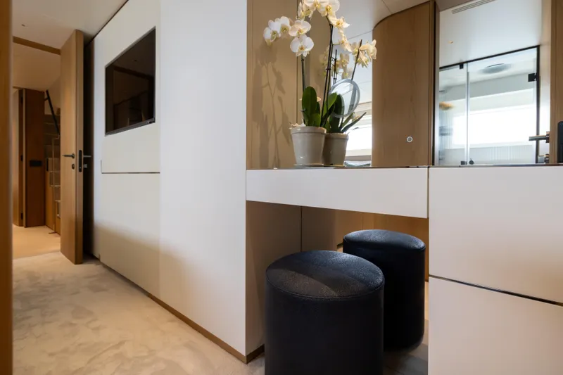 Slide: The Image of Luxurious interior of 2025 Benetti Oasis 34M yacht with elegant decor. - 43
