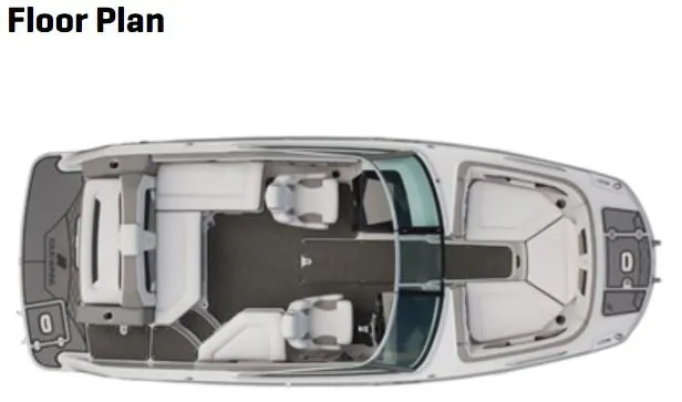 Slide: The Image of Floor plan of 2017 Four Winns HD220 OB boat, top view layout. - 8