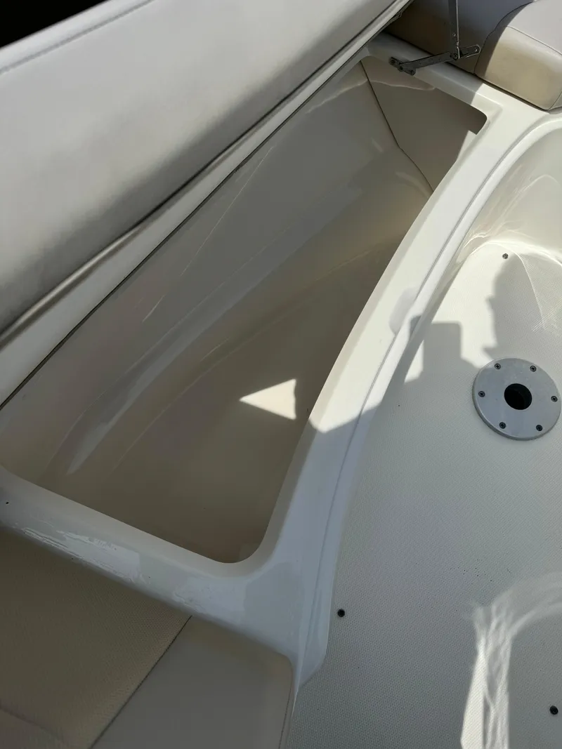 Slide: The Image of 2013 Sea Ray 270 SLX boat interior storage compartment. - 19