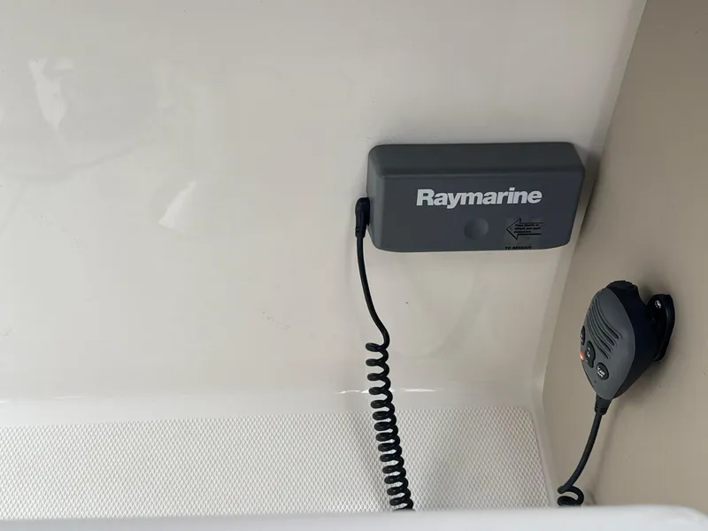Slide: The Image of Raymarine marine radio system on 2013 Sea Ray 270 SLX boat. - 38