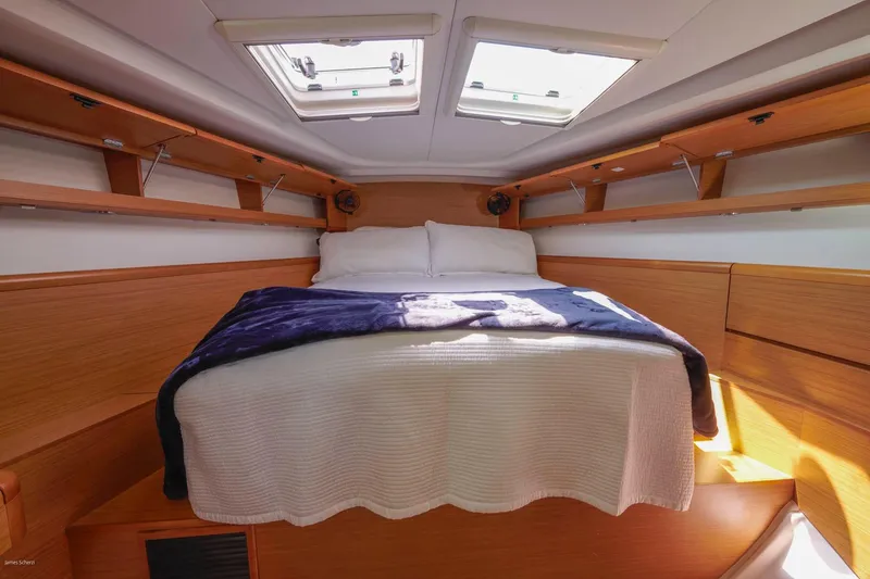 Slide: The Image of Luxurious cabin interior of 2010 Jeanneau Sun Odyssey 50 DS sailboat. - 42