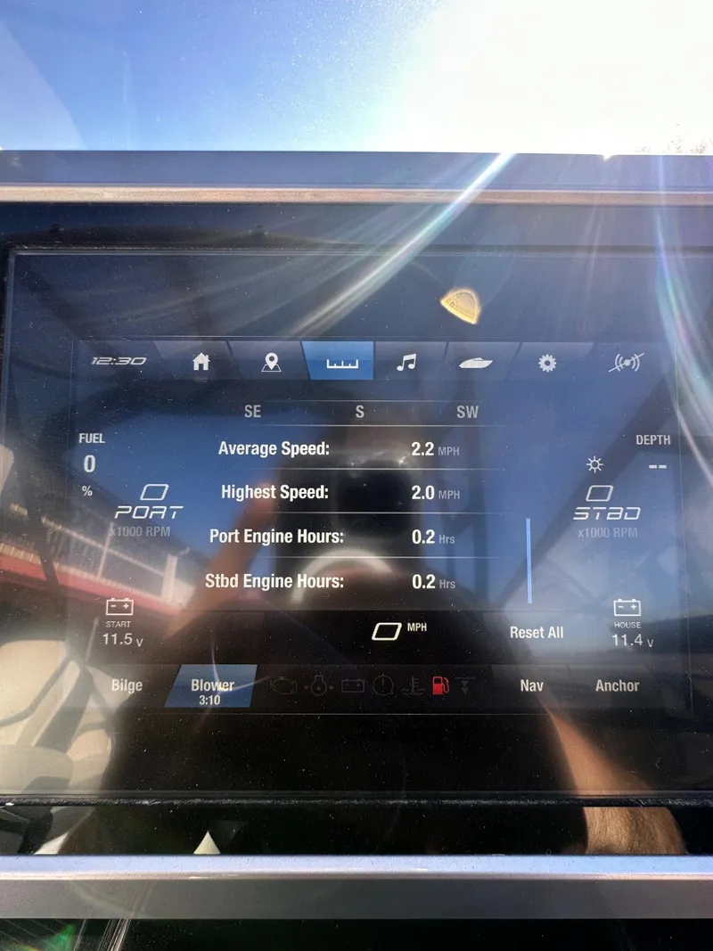Slide: The Image of 2023 Yamaha AR250 dashboard display showing speed, engine hours, and fuel levels. - 17