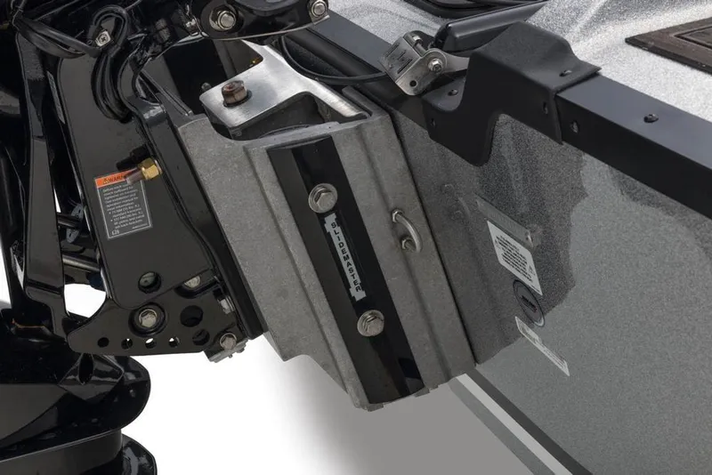 Slide: The Image of 2024 Nitro ZV20 boat motor mount detail with SlideMaster bracket. - 22