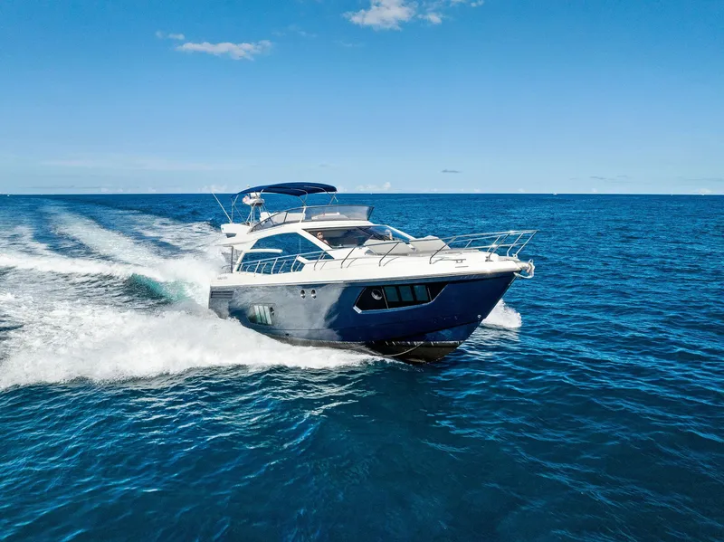 Slide: The Image of Luxury Absolute 55 FLY yacht cruising on open sea, 2013 model. - 12