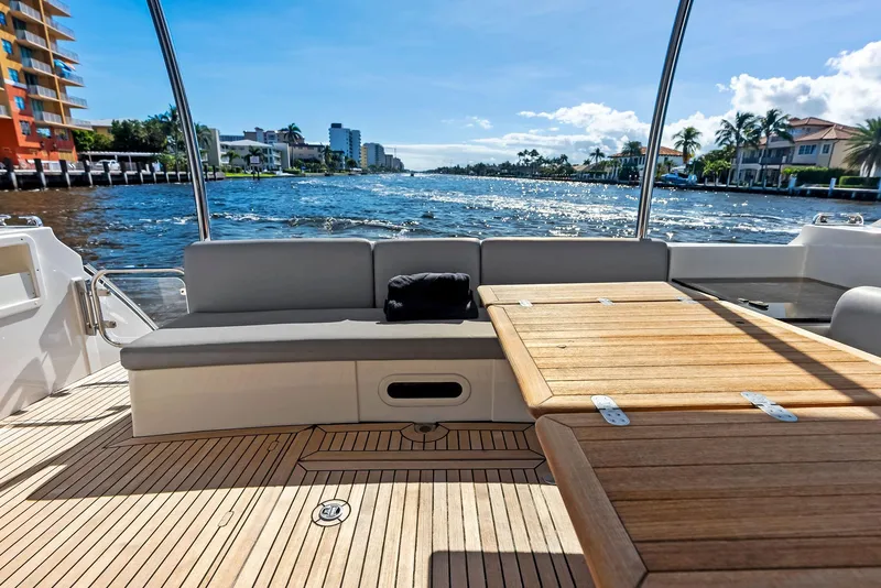 Slide: The Image of Luxury yacht Absolute 55 FLY 2013, featuring spacious deck and scenic waterfront view. - 25