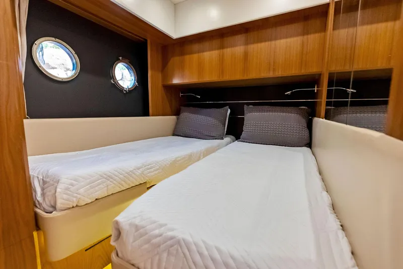 Slide: The Image of Twin cabin with portholes on 2013 Absolute 55 FLY yacht. - 36