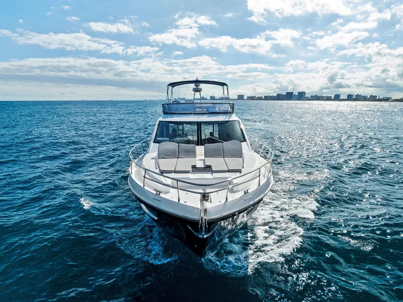 Slide: The Image of Luxury Absolute 55 FLY yacht cruising on open sea, 2013 model. - 4