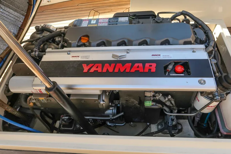 Slide: The Image of Engine compartment of a 2004 Hinckley Talaria 29 Runabout with Yanmar engine. - 27