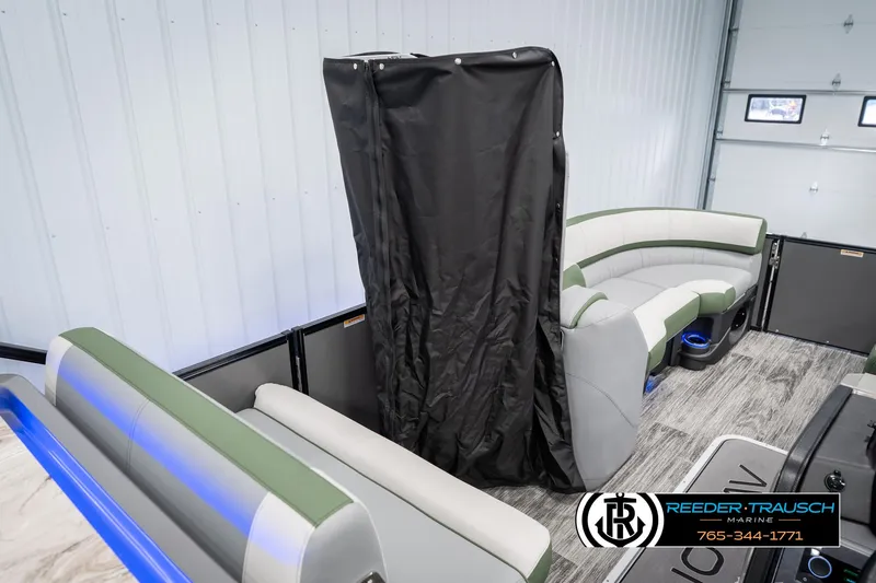 Slide: The Image of 2025 Avalon Catalina Entertainer interior with plush seating and modern design. - 25