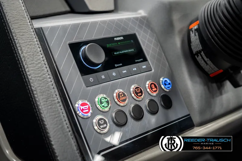 Slide: The Image of Control panel of 2025 Avalon Catalina Entertainer with buttons and display screen. - 31