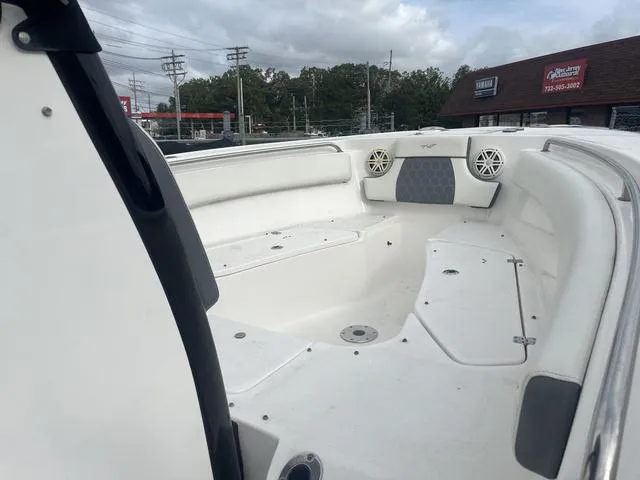Slide: The Image of 2020 Tidewater 232 LXF boat interior with spacious seating and modern design. - 8