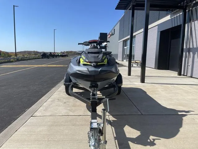 Slide: The Image of 2024 Sea-Doo Waverunner RXT-X 325 in Ice Metal/Mantagreen on trailer. - 3