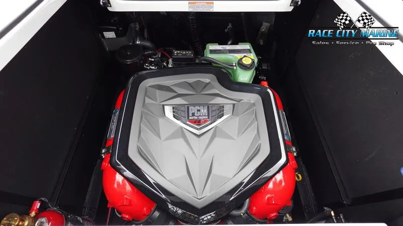 Slide: The Image of 2025 Nautique Super Air Nautique G23 engine compartment, featuring PCM engine components. - 18