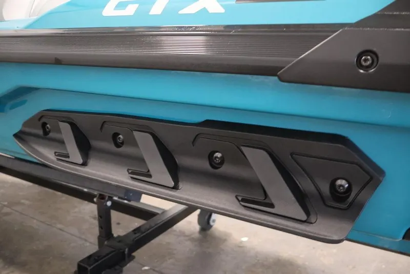 Slide: The Image of 2026 Sea-Doo GTX Limited 325, close-up of sleek blue hull design. - 21