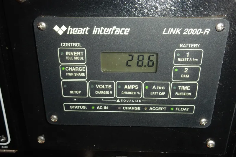 Slide: The Image of Heart Interface Link 2000-R control panel on 1997 Island Packet 40 sailboat. - 30