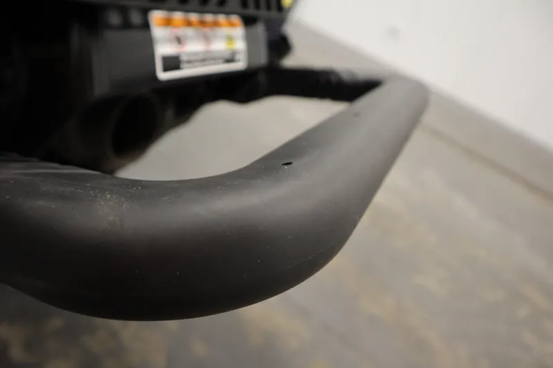 Slide: The Image of Close-up of 2025 Sea-Doo GTX™ 170 Tech handlebar, showcasing sleek design and durable material. - 12