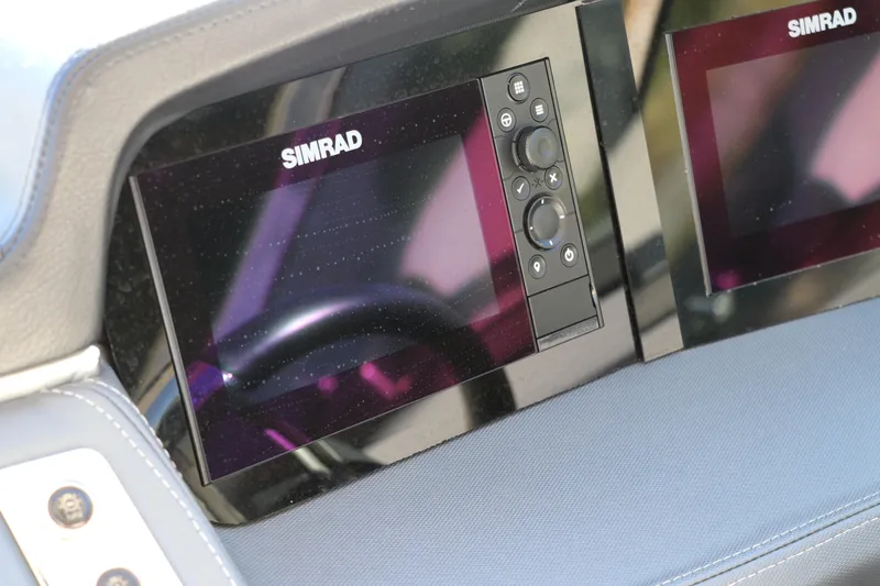 Slide: The Image of Simrad display on 2019 Chaparral 297 SSX boat dashboard. - 21