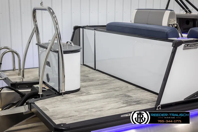 Slide: The Image of 2025 Avalon Catalina Entertainer boat interior with sleek design and modern features. - 43