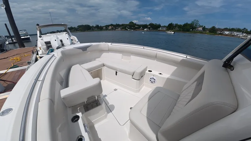 Slide: The Image of Sailfish 272 CC 2025 at dock, interior view of boat. - 22