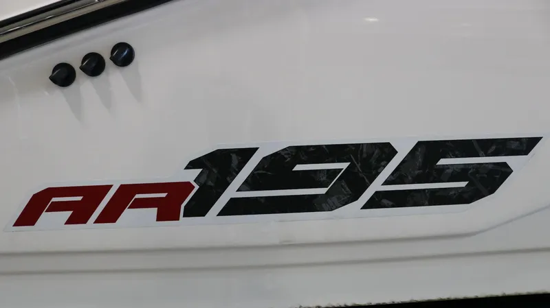 Slide: The Image of 2025 Yamaha Boats AR195 logo on white surface. - 6