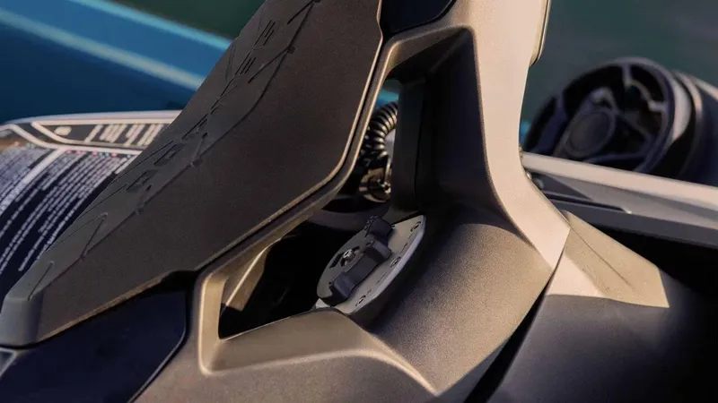 Slide: The Image of Close-up of 2025 Sea-Doo GTX Limited 325 dashboard with sound system. - 5