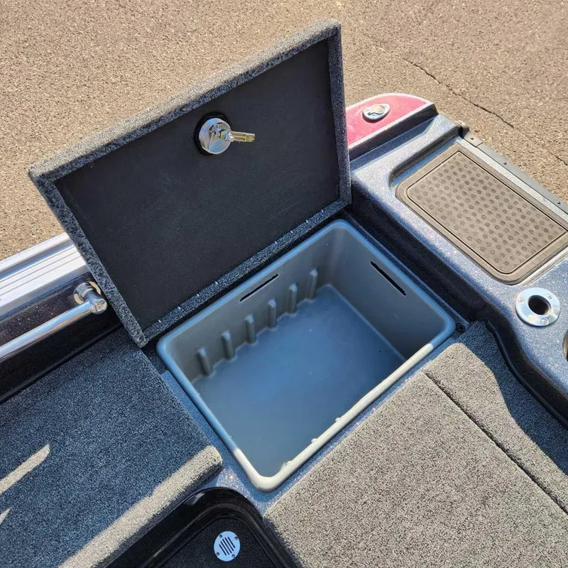 Slide: The Image of Open storage compartment in 2024 Nitro ZV20 Pro boat. - 8