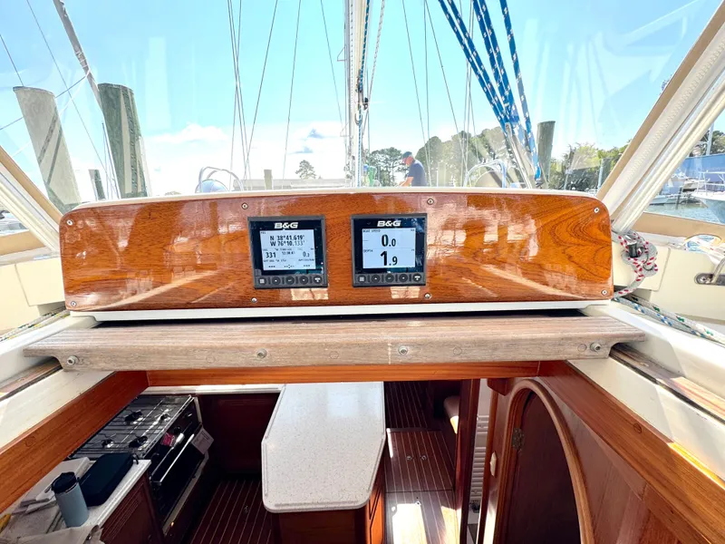 Slide: The Image of Interior view of 1999 Bowman 48 Aft Cockpit yacht. - 42