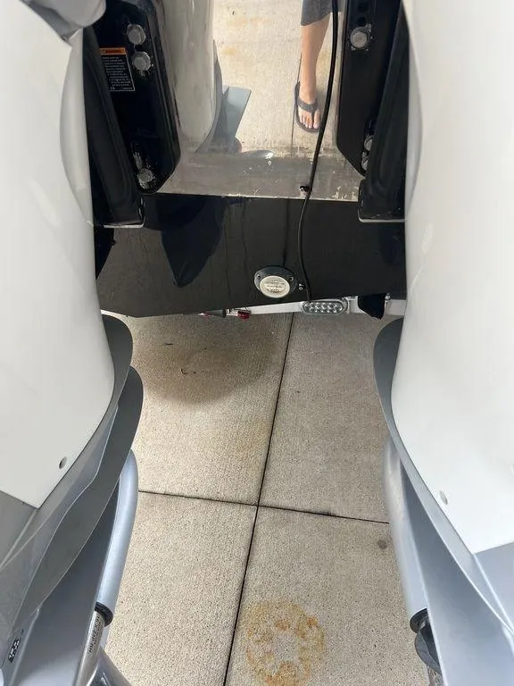 Slide: The Image of 2018 Fountain 38CC LS boat engines on concrete surface. - 9