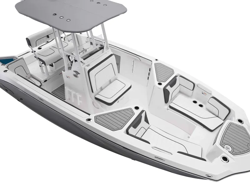 Slide: The Image of 2025 Yamaha Boats 222FSH SPORT, sleek design, spacious seating, modern features, ideal for fishing. - 27
