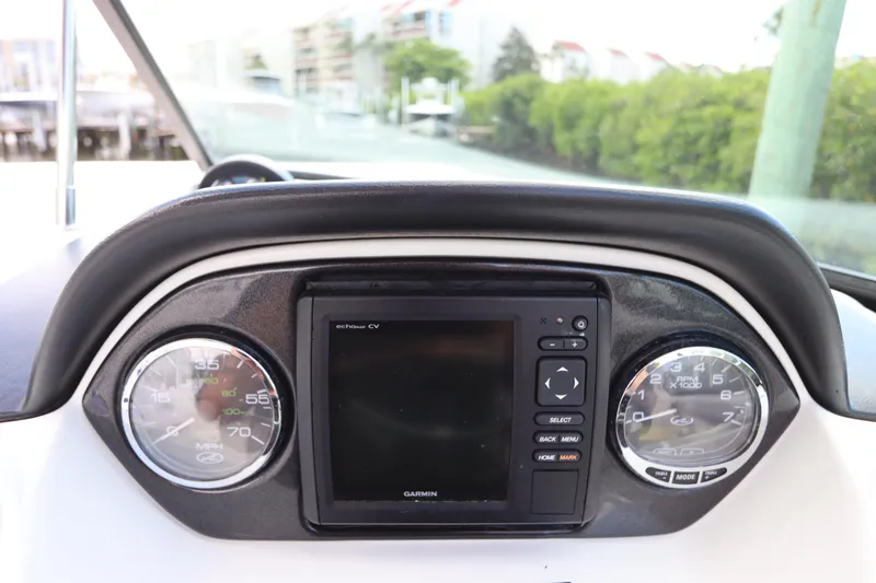 Slide: The Image of Dashboard of a 2009 Sea Ray 270 Select EX with Garmin navigation system. - 28