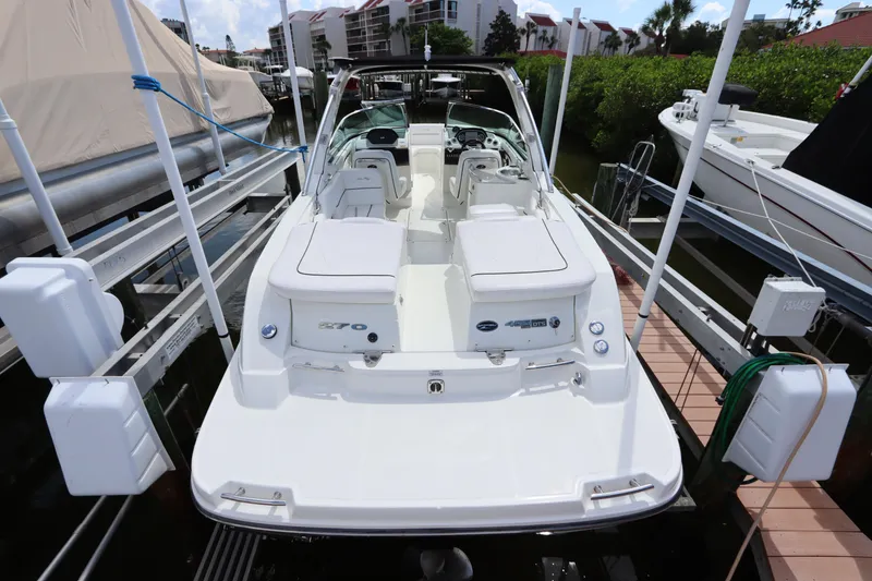 Slide: The Image of 2009 Sea Ray 270 Select EX boat at dock. - 9