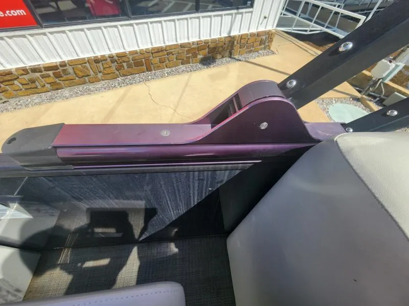 Slide: The Image of 2024 Sylvan Mirage X3 boat interior detail with modern design elements. - 15