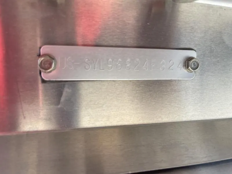 Slide: The Image of 2024 Sylvan Mirage 8524 LZ identification plate with serial number. - 19