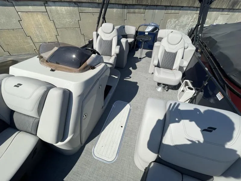 Slide: The Image of 2024 Starcraft SLS-3 boat interior with luxurious seating and modern design. - 6