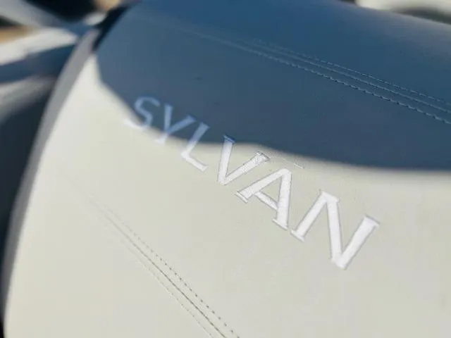 Slide: The Image of 2024 Sylvan Mirage 8522 LZ boat seat with embroidered logo. - 22