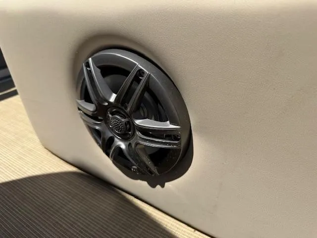 Slide: The Image of Speaker detail on 2024 Harris Boats HCX 25 Cruiser 250, showcasing sleek design and craftsmanship. - 22