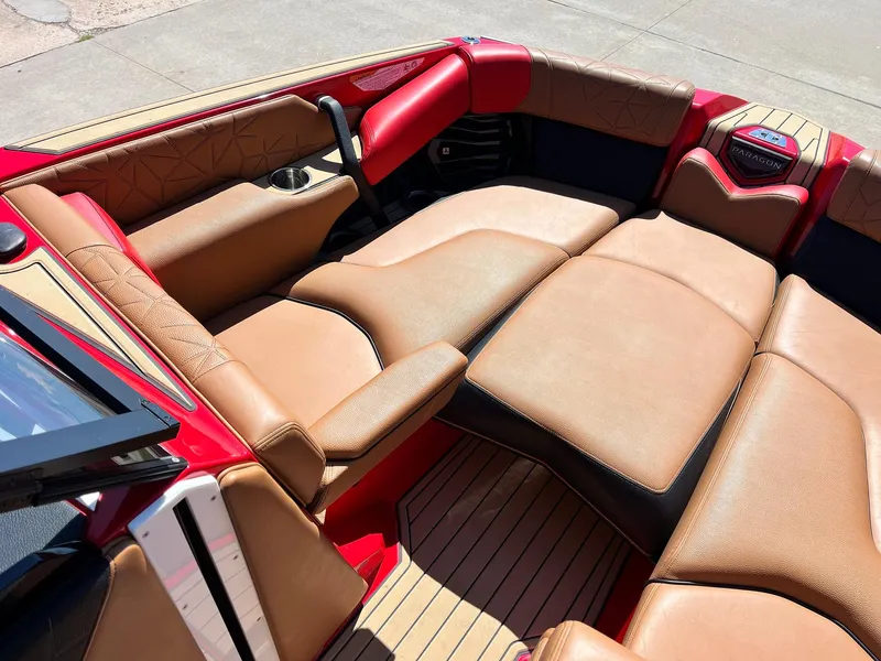 Slide: The Image of Luxurious interior of 2021 Nautique Super Air Nautique G25 Paragon boat. - 10