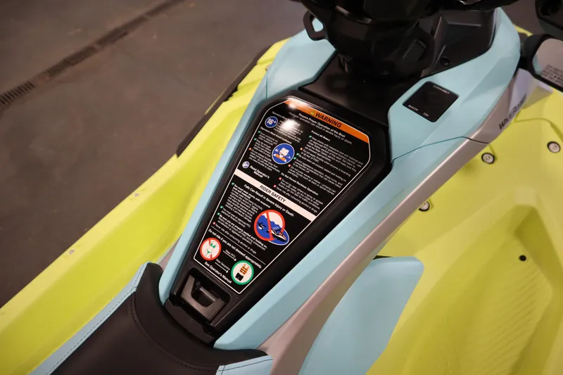 Slide: The Image of 2025 Yamaha WaveRunner JetBlaster PRO 3-Up dashboard with safety instructions and controls. - 8