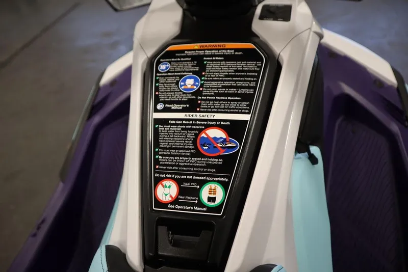 Slide: The Image of 2025 Yamaha WaveRunner JetBlaster LTD, close-up of sleek design and branding. - 17