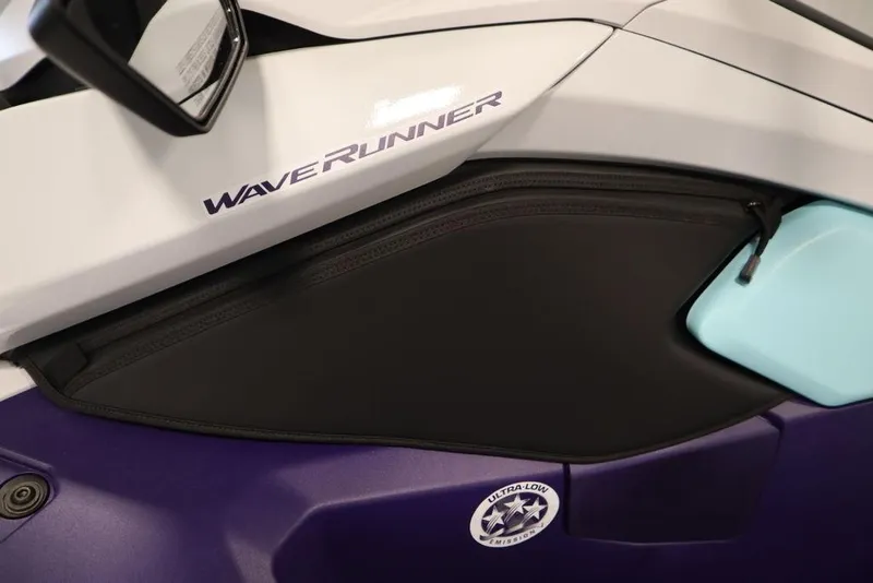 Slide: The Image of 2025 Yamaha WaveRunner JetBlaster LTD, close-up of sleek design and branding. - 18