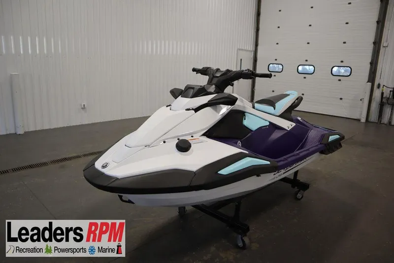 Slide: The Image of 2025 Yamaha WaveRunner JetBlaster LTD, sleek design, white and blue color scheme. - 4