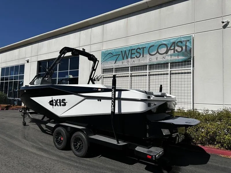 Slide: The Image of 2025 Axis T250 boat on trailer at West Coast Boat Center. - 3