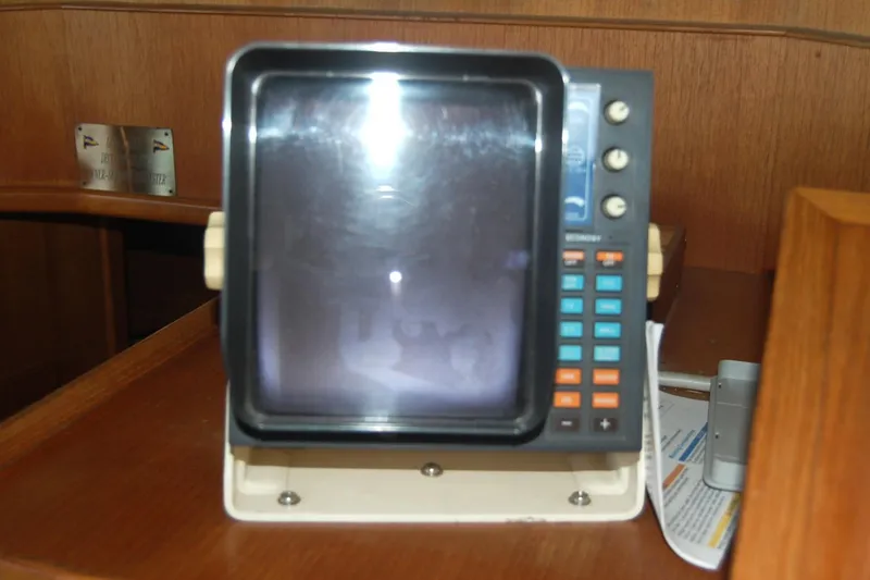 Slide: The Image of Vintage marine radar system on 1985 Sundowner Tug Princess Louisa. - 27