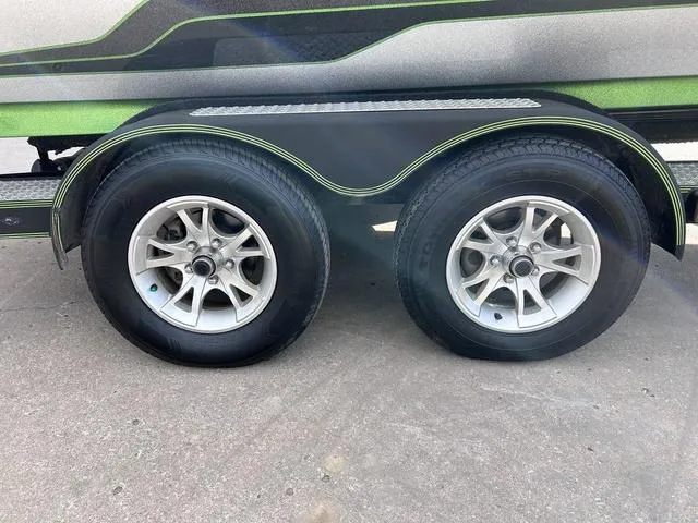 Slide: The Image of 2018 Skeeter ZX250 trailer wheels with stylish alloy rims. - 13