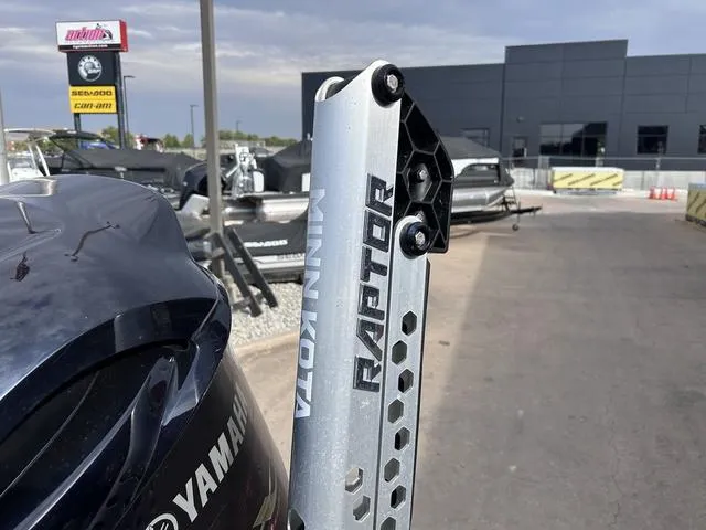 Slide: The Image of 2018 Skeeter ZX250 with Minn Kota Raptor and Yamaha engine in a dealership lot. - 40