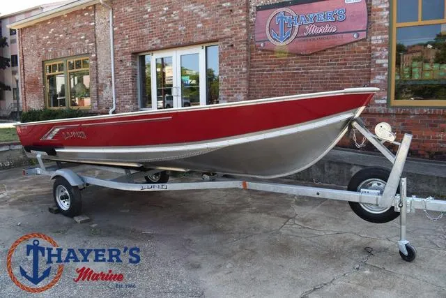 Slide: The Image of 2025 Lund SSV-16 Tiller boat on trailer at Thayer's Marine. - 19