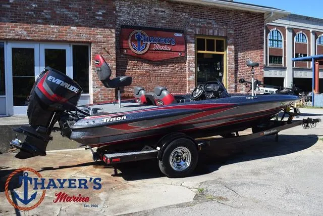 Slide: The Image of 2015 Triton 189 TRX bass boat at Thayer's Marine dealership. - 3